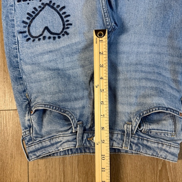 H&M Blue Wide Leg Jeans with Heart Design - Picture 10 of 10